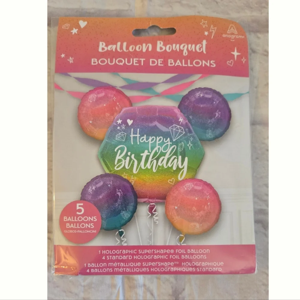 Ombre Birthday  Balloon Bouquet